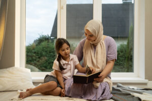 islamic family home full shot